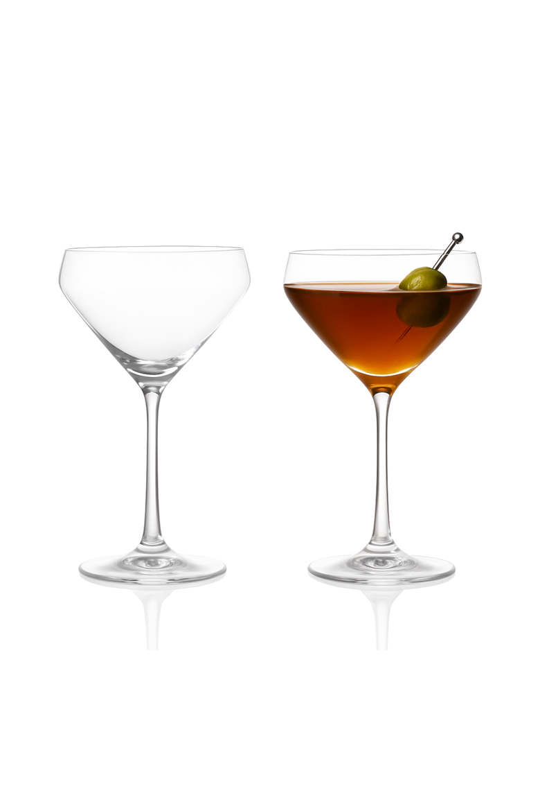 Hand Blown Martini Glass 10oz - Set of 4, Alternate, color, Clear