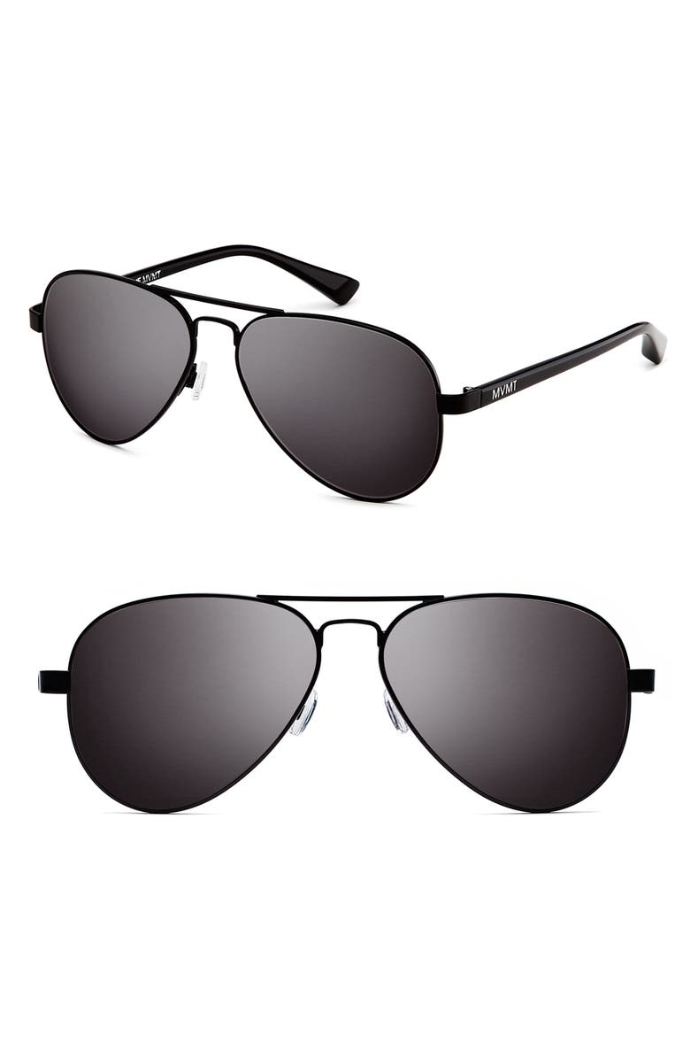 MVMT WATCHES MVMT Runway 60mm Polarized Aviator Sunglasses, Main, color, 