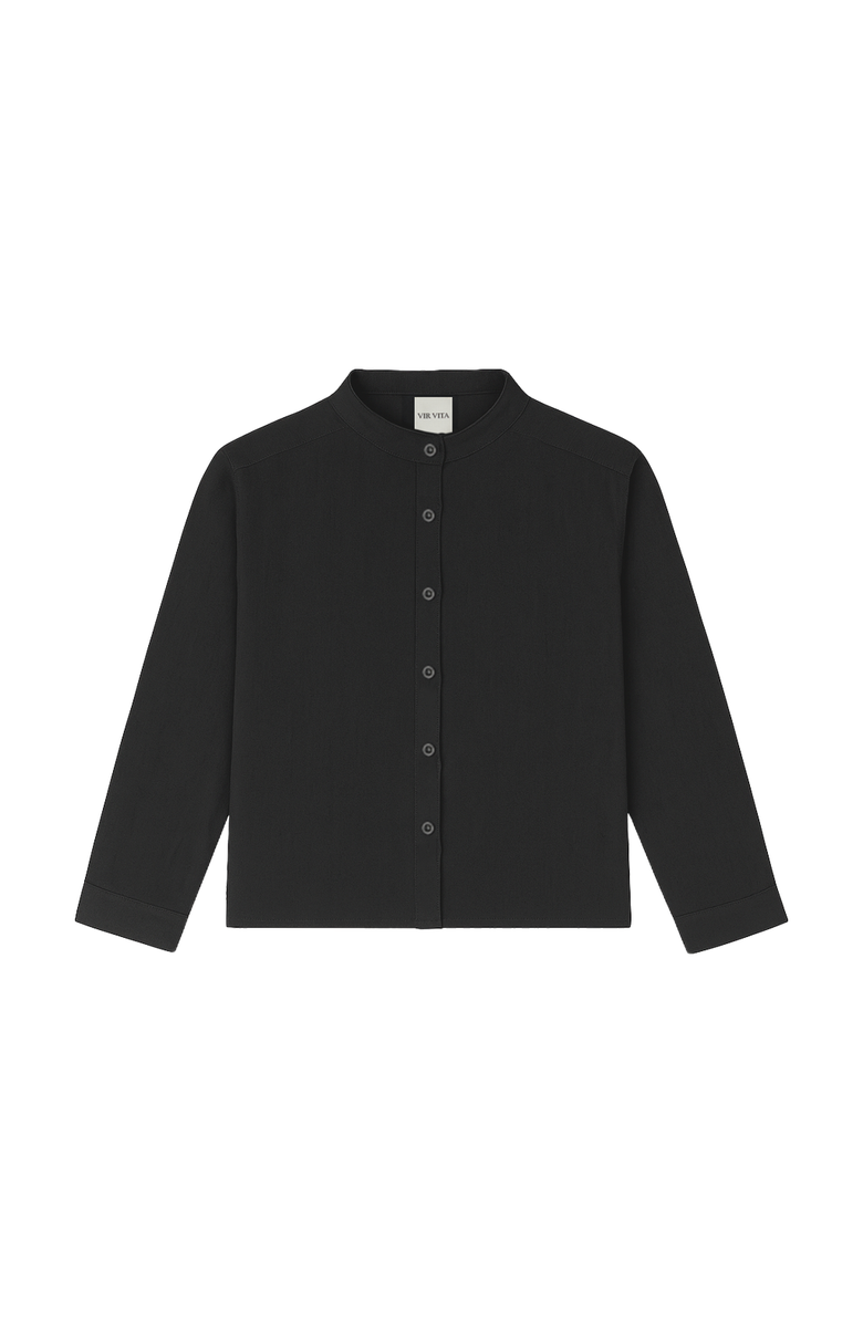 VIR VITA Alma Linen Shirt, Main, color, Black