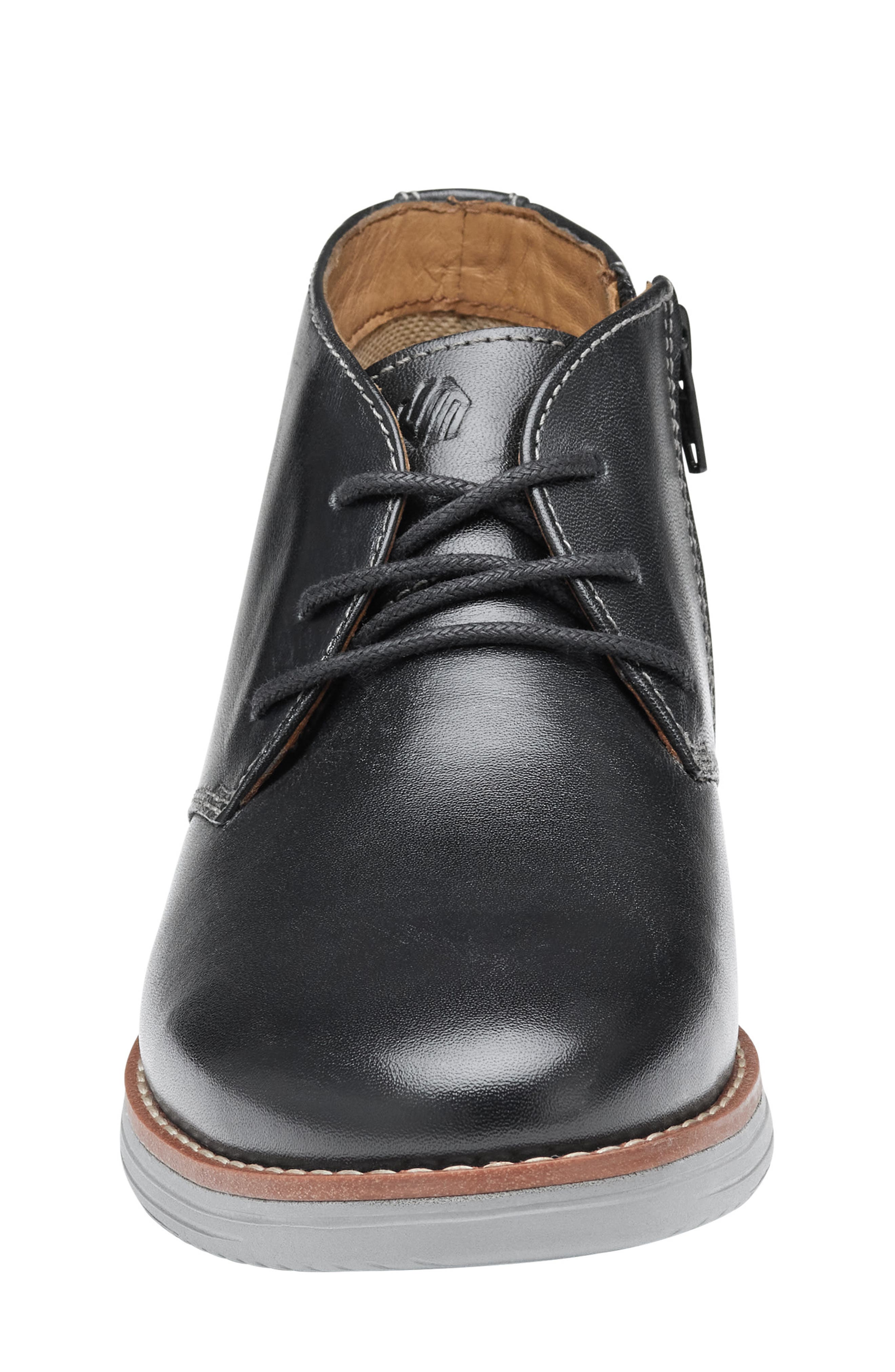 Johnston & Murphy Kids' Upton Chukka Boot, Alternate, color, Black Full Grain