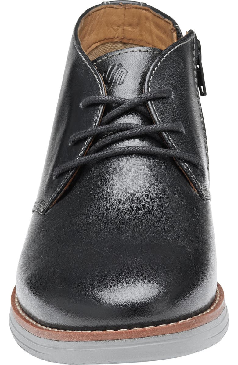 Johnston & Murphy Kids' Upton Chukka Boot, Alternate, color, Black Full Grain