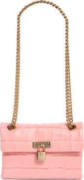 Kurt Geiger London Mini Brixton Croc Embossed Leather Crossbody Bag