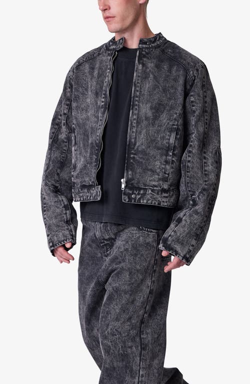 Mnml Moto Denim Jacket In Black