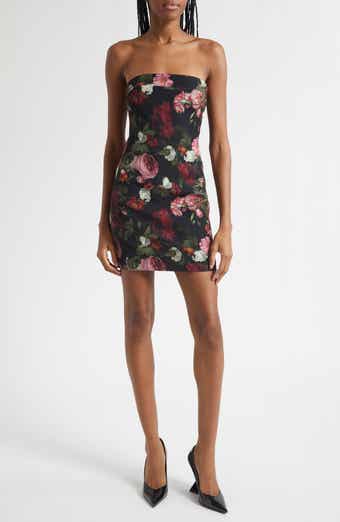 Alice + Olivia Kelly Floral Strapless Minidress