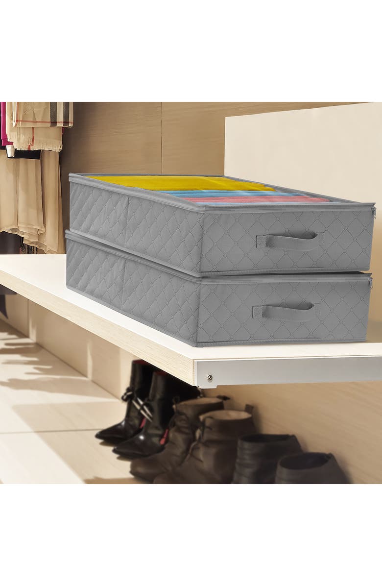 SORBUS Grey Storage Closet Organizer - Pack of 2, Alternate, color,