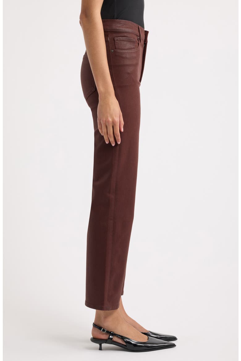 Le Sleek High Waist Ankle Straight Leg Jeans, Alternate, color, CURRANT COATED