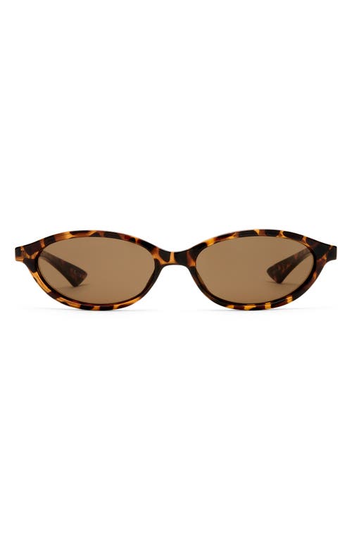 Le Specs Duskfall 55mm Oval Sunglasses In Brown