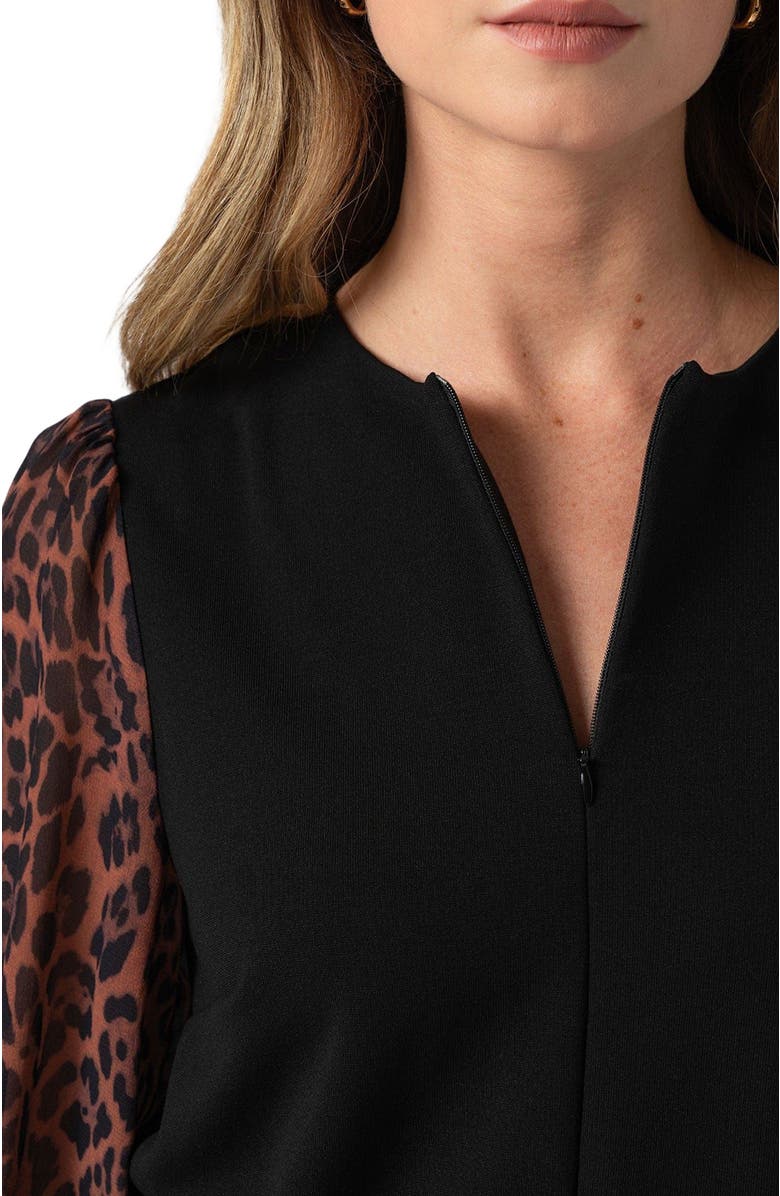 Saint + Sofia Esme Zip Up Top, Alternate, color, Leopard