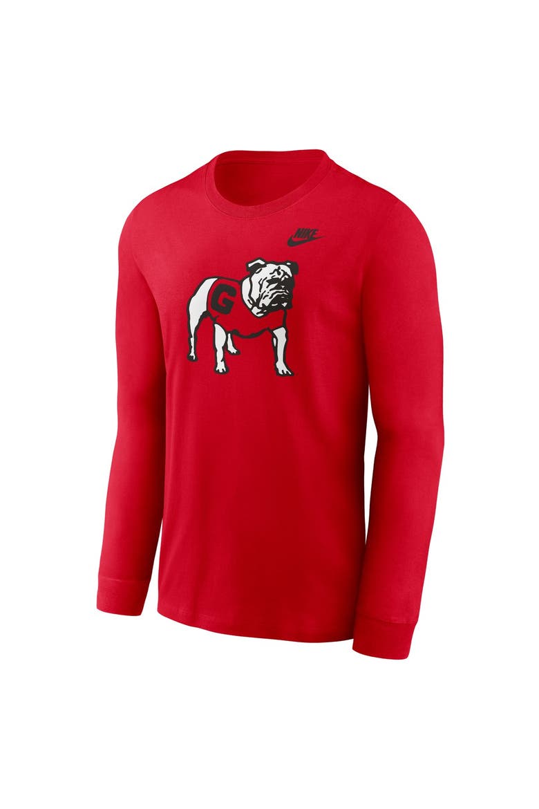 Men's Nike Red Georgia Bulldogs Legacy Primary Logo Long Sleeve T-Shirt, Alternate, color, Red