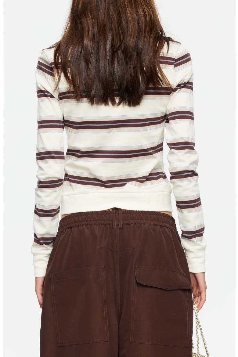 Bada Bing Stripe Jersey Cotton Sweater, Alternate, color, SAND STRIPE
