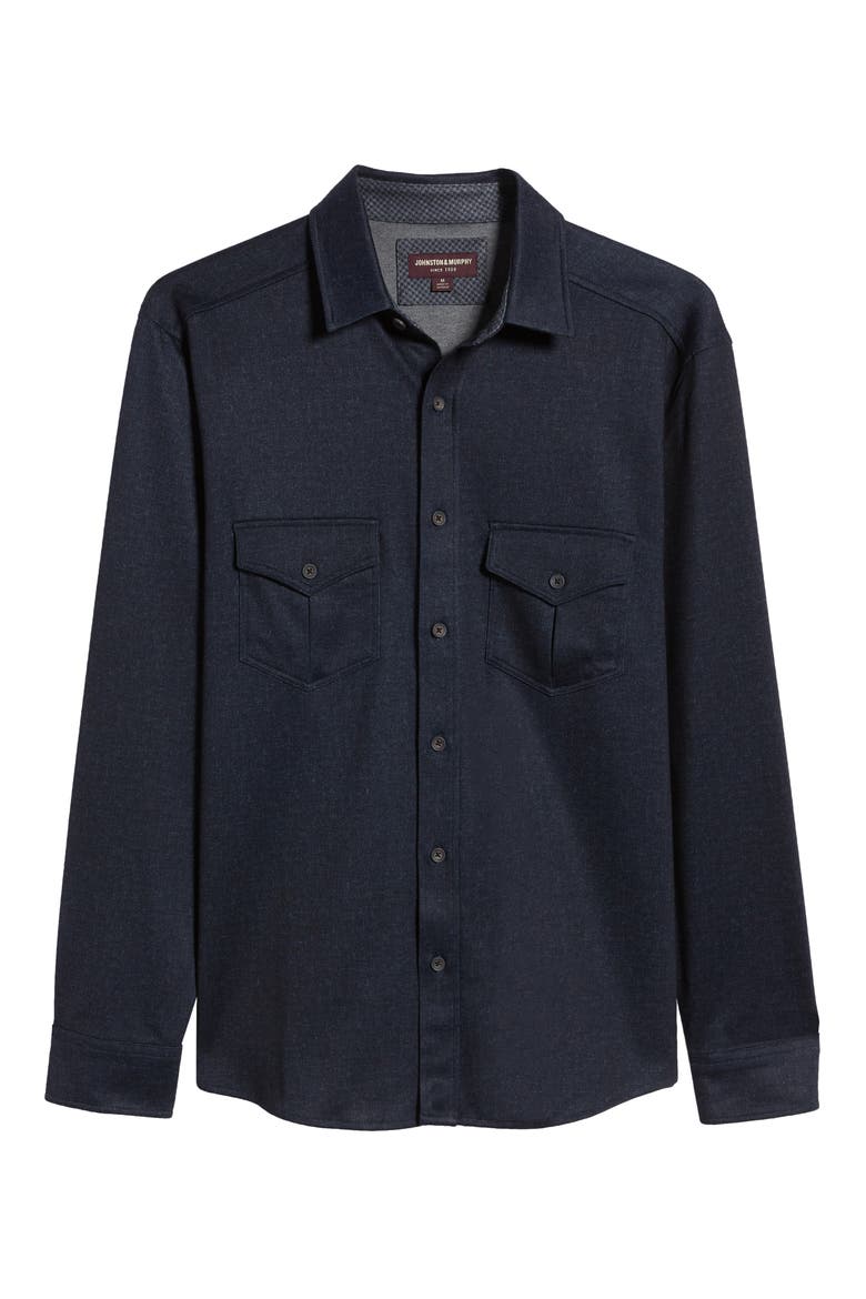Indigo Button-Down Shirt, Alternate, color, INDIGO