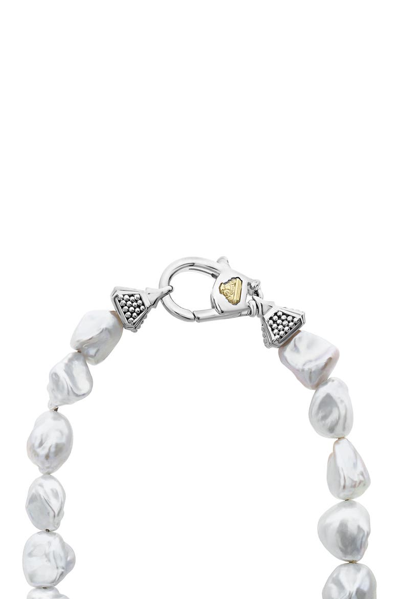 Luna Keshi Pearl Necklace, Alternate, color, SILVER/ KESHI PEARL