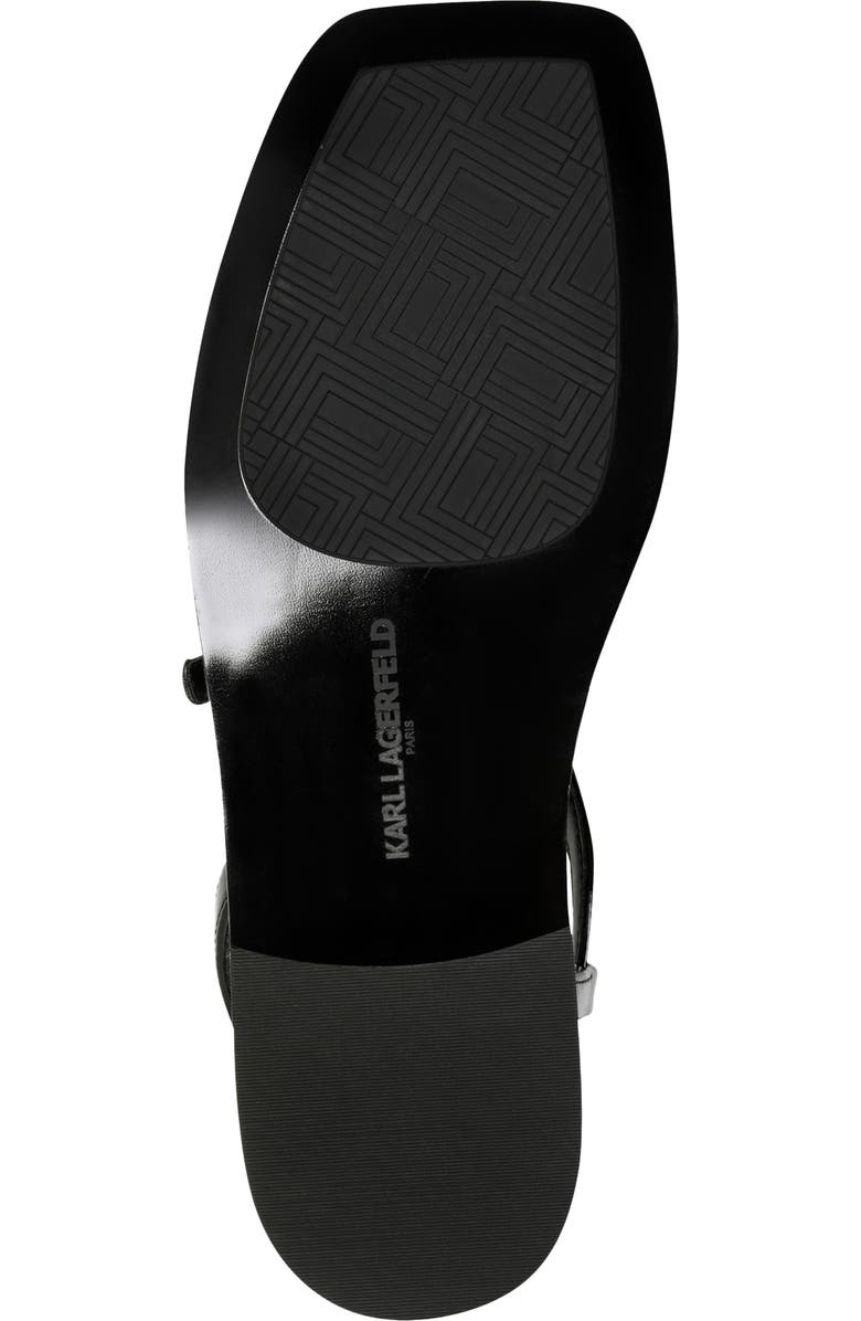 KARL LAGERFELD PARIS Miram Flat Strappy Sandal, Alternate, color, Black