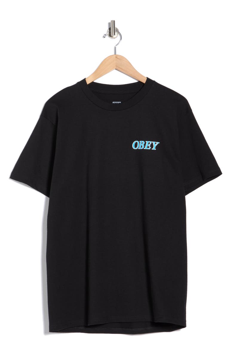 Obey Transport Graphic T-Shirt, Main, color, Black