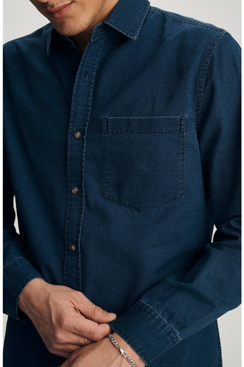 Denim Button-Up Shirt, Alternate, color, INDIGO