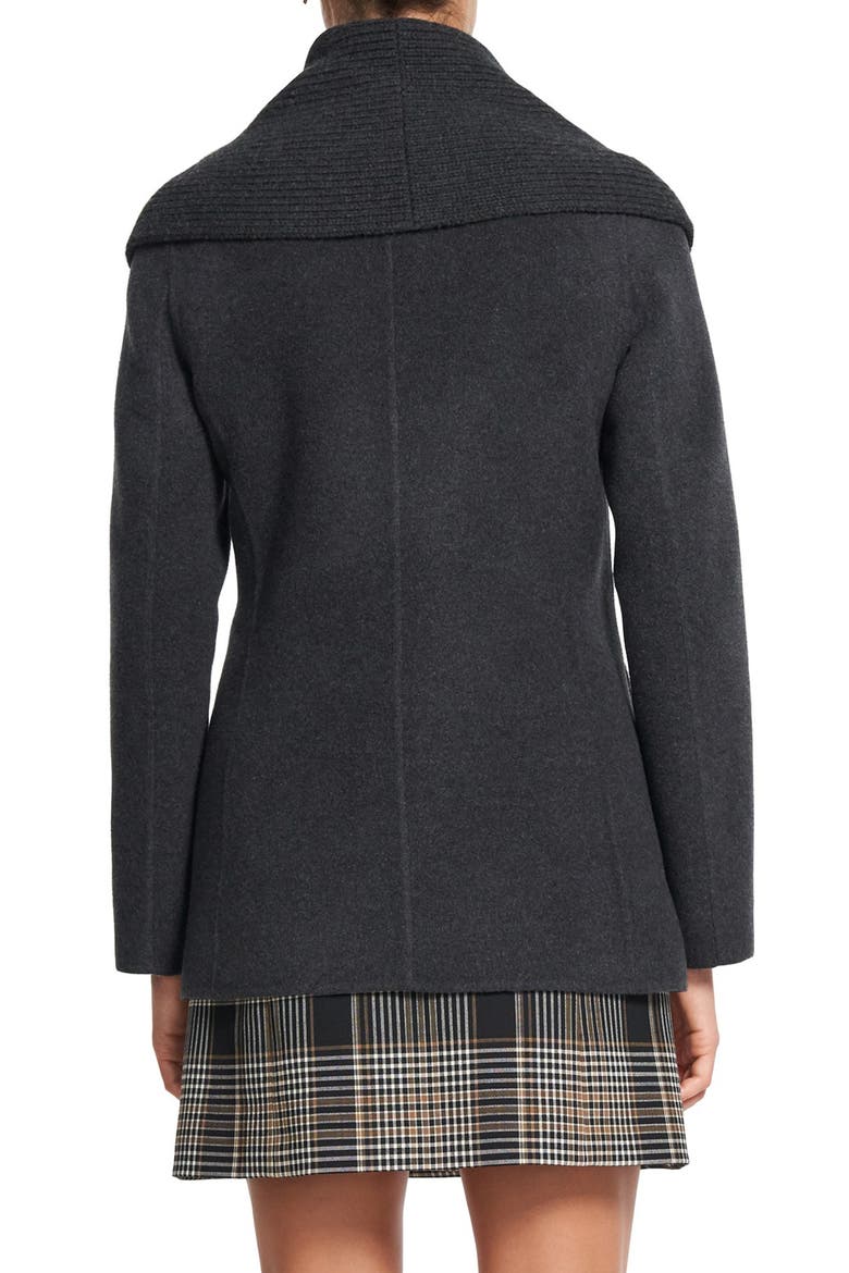 Shawl Collar Peacoat, Alternate, color, CHARCOAL MELANGE - A08