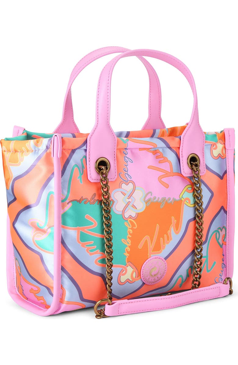 Kurt Geiger London Small Hoxton Print Shopper Bag, Alternate, color, Pink