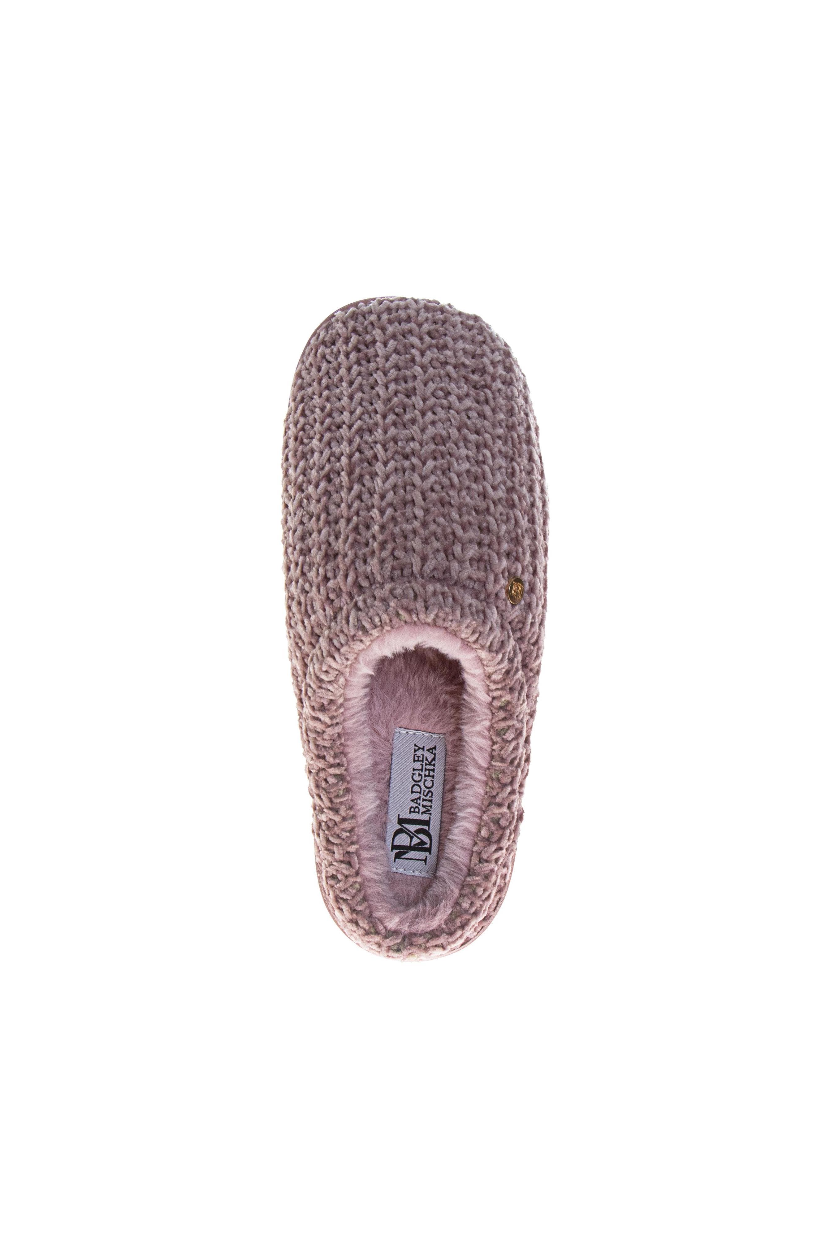Womens Sparkling Ribbon Slippers, Alternate, color, PINK