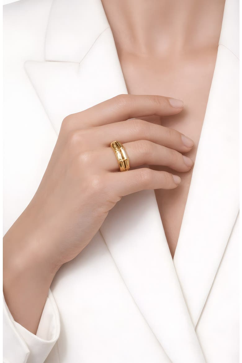 Bamboo Band Ring, Alternate, color, GOLD