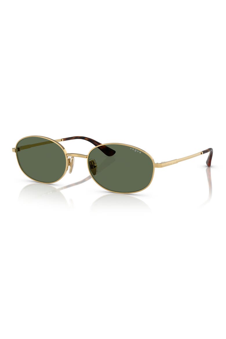 56mm Oval Sunglasses, Alternate, color, GOLD