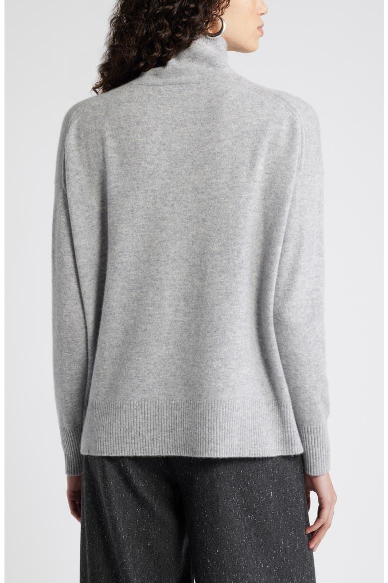 Oversize Cashmere Turtleneck Sweater, Alternate, color, GREY FORMAL