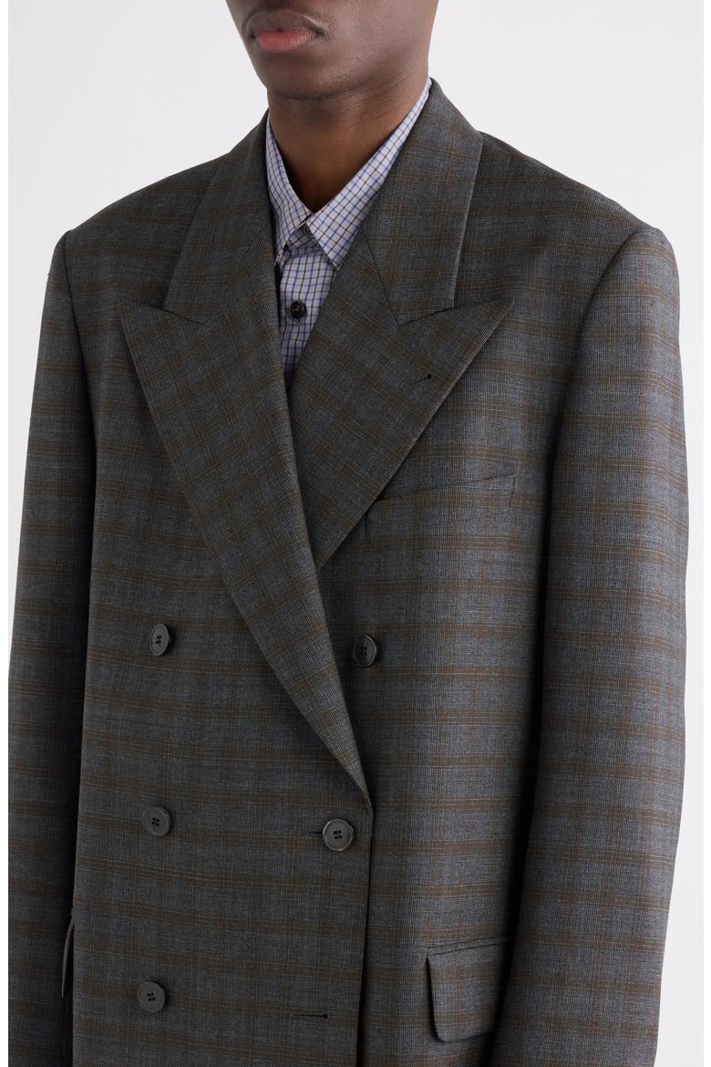 Bosier Double Breasted Wool Jacket, Alternate, color, BROWN