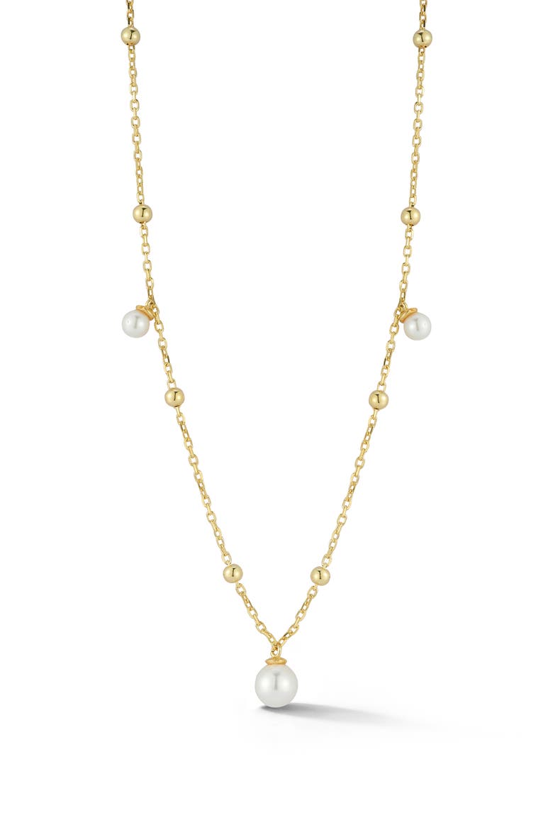 Cultured Pearl Shaker Chain Necklace, Main, color, GOLD