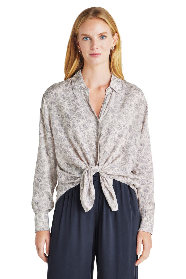 Mackenzie Paisley Print Blouse, Alternate, color, MOONSTONE FLRL