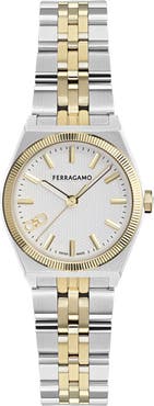 FERRAGAMO Vega New Two-Tone Bracelet Watch, 28mm