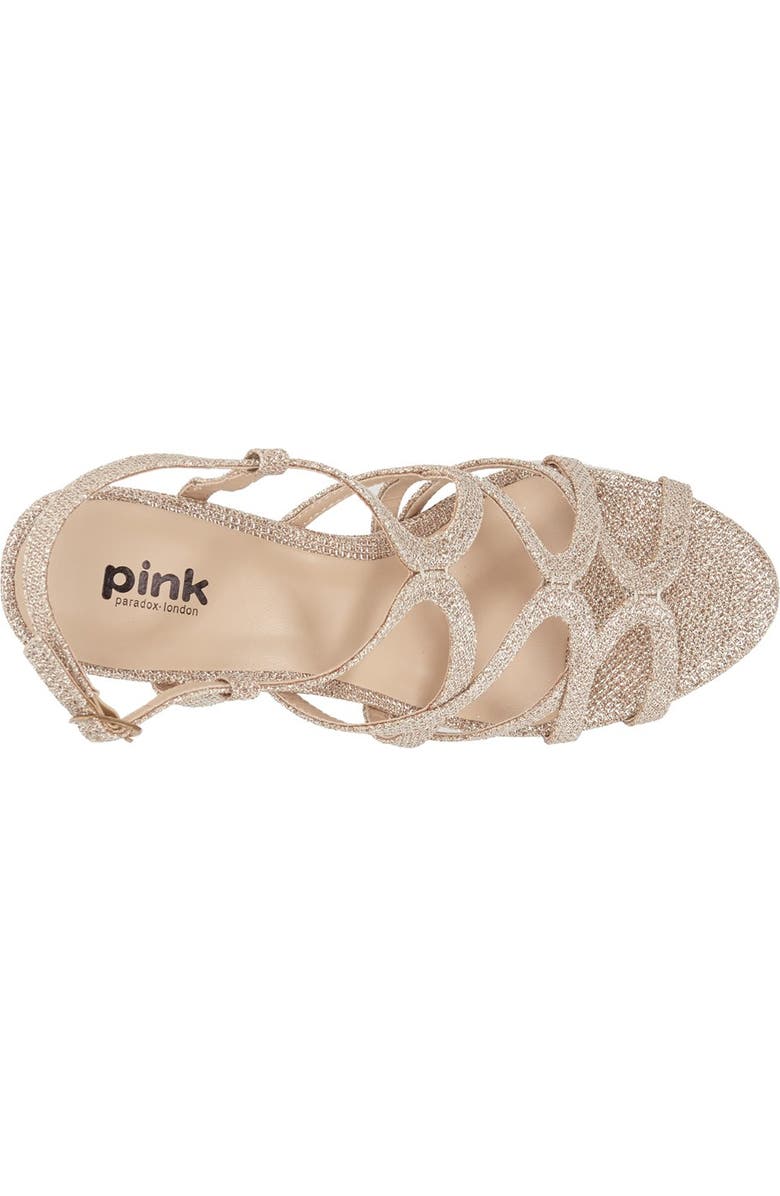 Paradox London Pink 'Rich Glitter' Sandal, Alternate, color,
