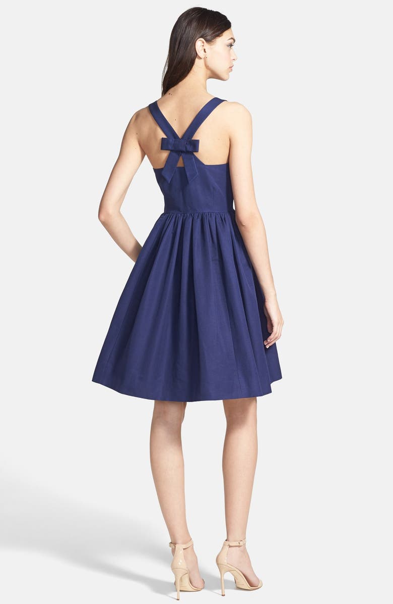 slim fit dress slacks Criss Cross Halter Neckline Fit and Flare Long Dress – John Paul Ataker