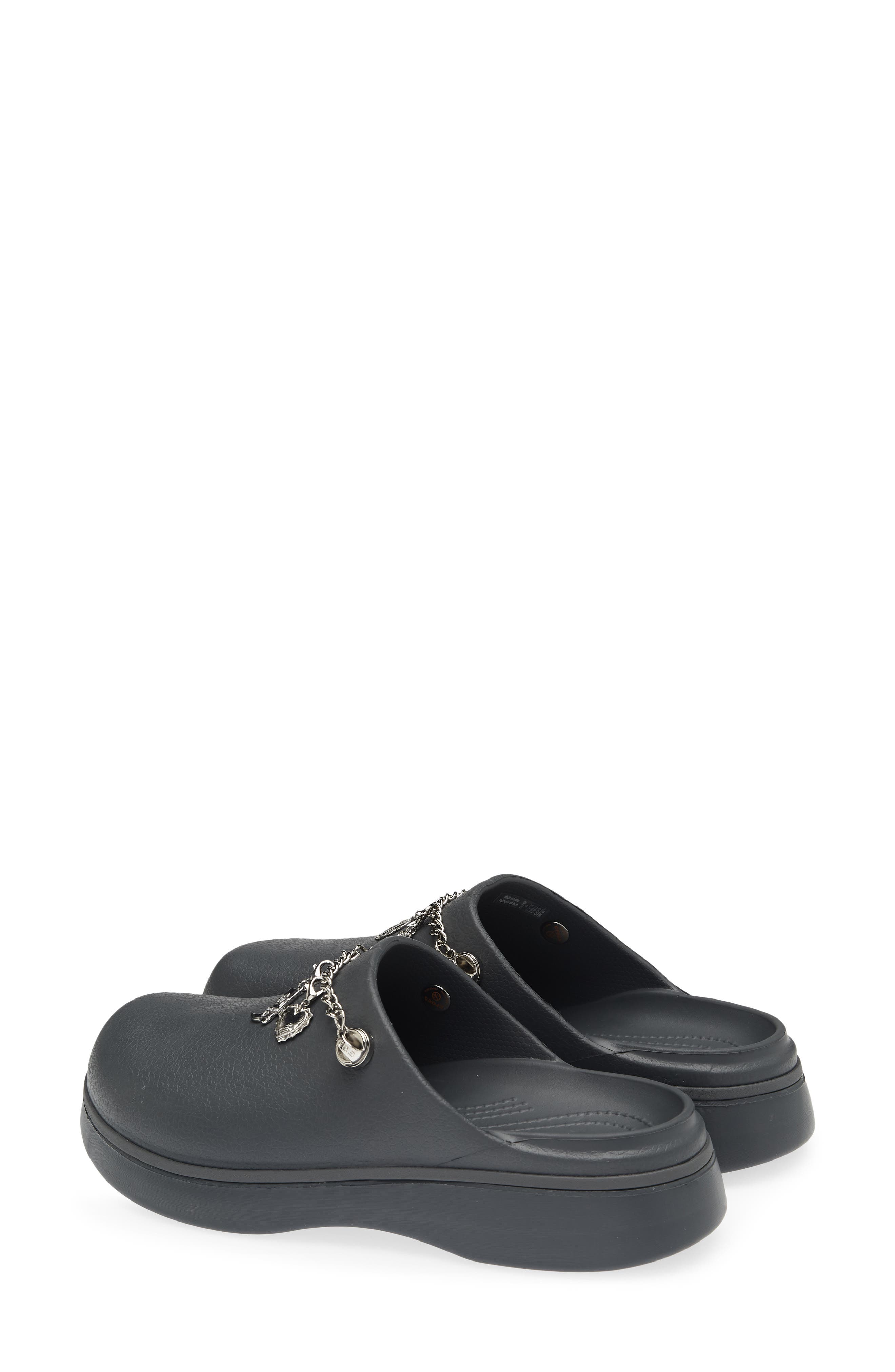 Dylan Notched Boho Clog, Alternate, color, CARBON