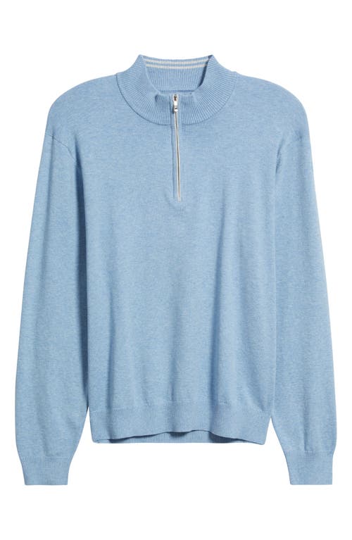 Johnnie-o Desmond Half Zip Sweater In Blue