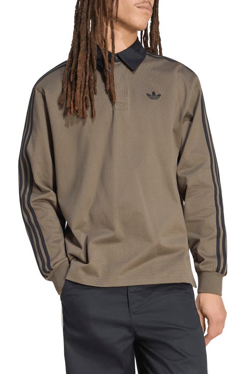 3-Stripes Cotton Rugby Polo