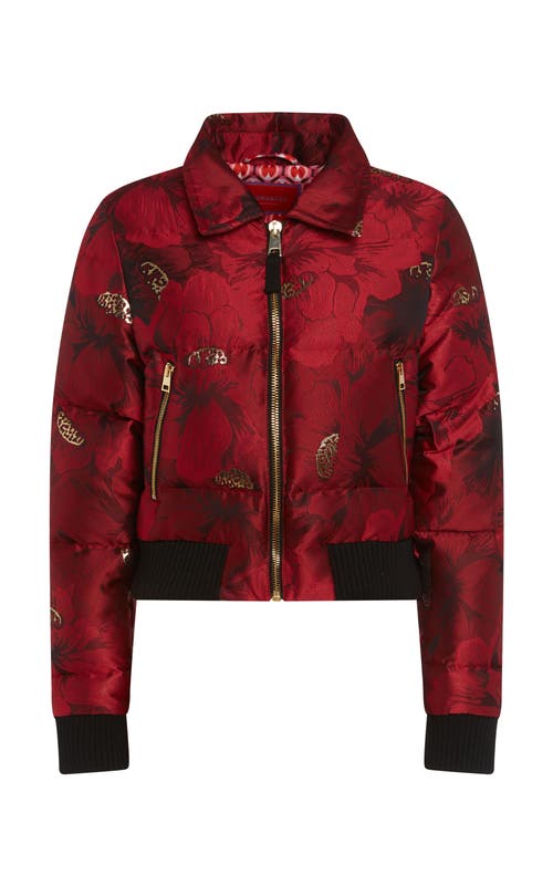 La Doublej La Comasca Puffer Bomber In Red