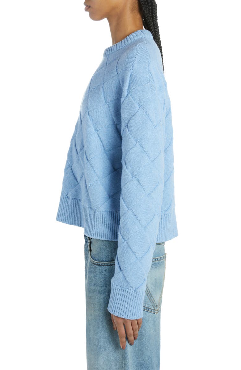 Bottega Veneta Intreccio 3D Knit Wool Blend Sweater, Alternate, color,