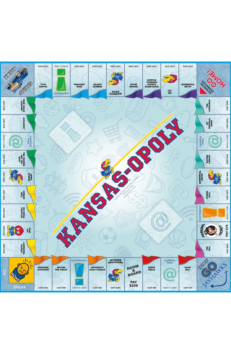 Late for the Sky University Of Kansas Kansasopoly Monopoly Board Game, Alternate, color, Multicolored
