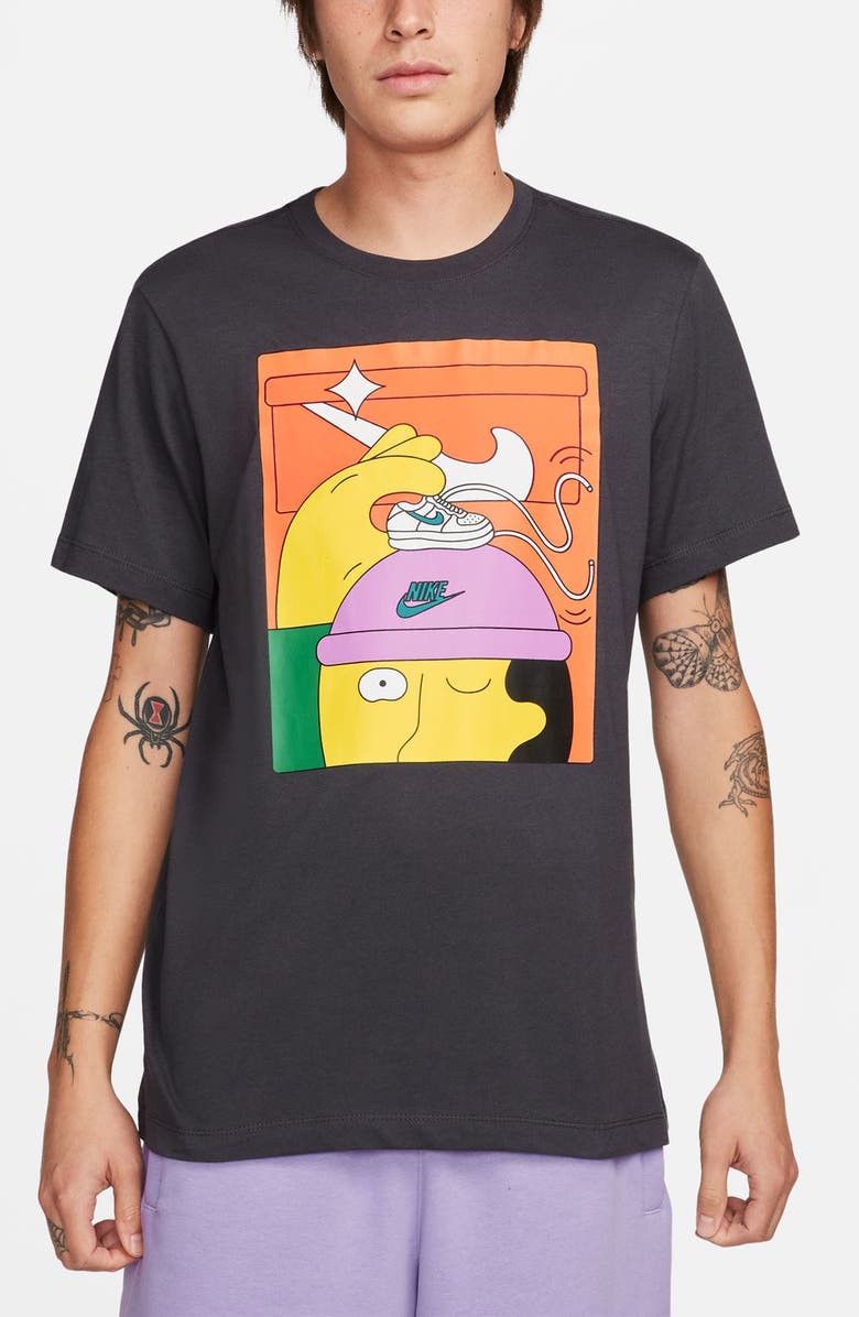 Nike Pack 4 Cotton Graphic T-Shirt, Main, color, 