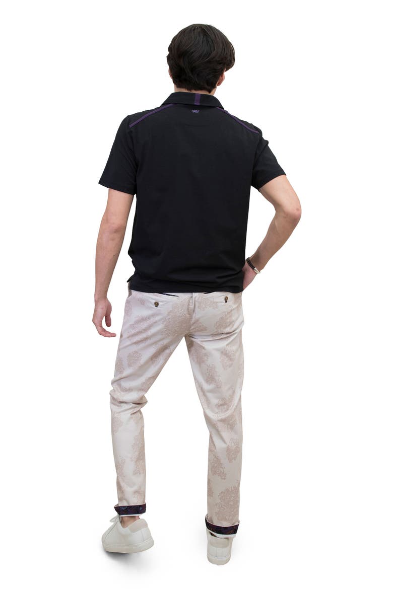 Pietro Stretch Cotton Polo Shirt, Alternate, color, Black