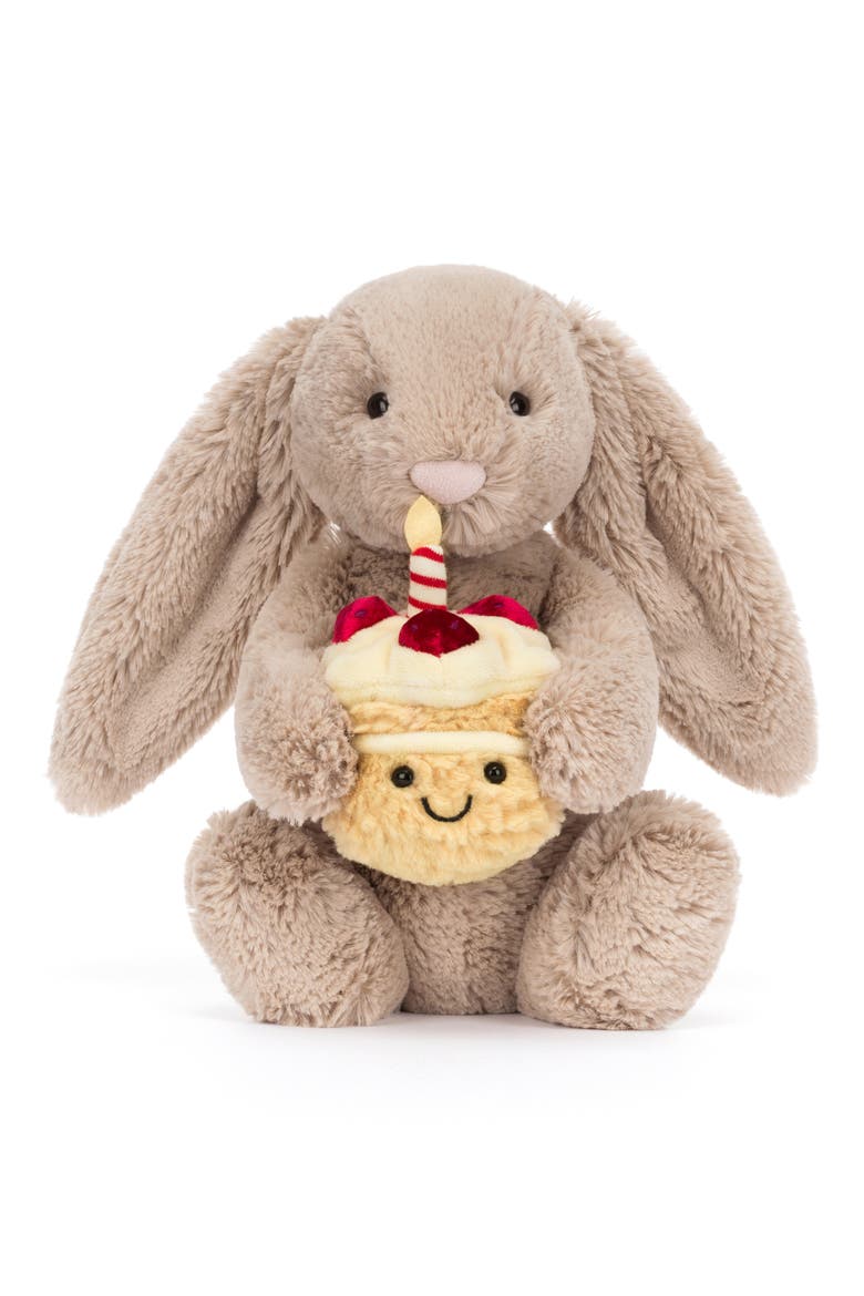 Bashful Bunny Birthday Stuffed Animal, Main, color, MULTI