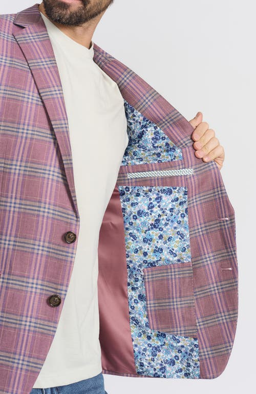 Cricketeer Plaid Wool Blend Sport Coat In Rose