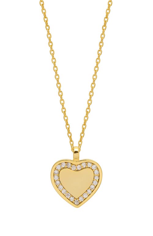 Estella Bartlett Cubic Zirconia Heart Pendant Necklace in Gold 