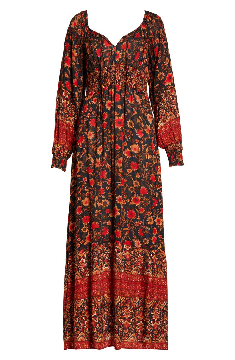 Billabong Mystic Dreamer Long Sleeve Maxi Dress, Alternate, color, 