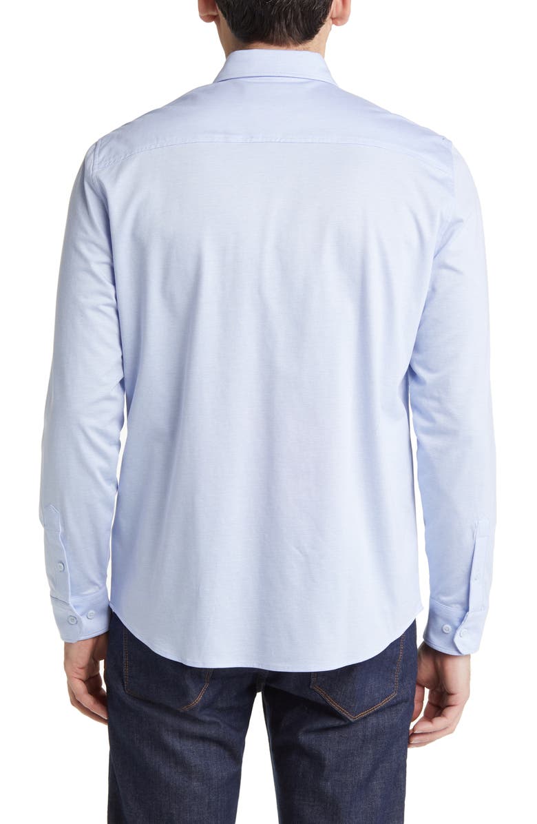 Johnston & Murphy XC Flex Birdseye Cotton Button-Up Shirt, Alternate, color, 