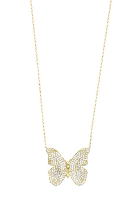 Tanya Diamond Pavé Butterfly Pendant Necklace (Nordstrom Exclusive)