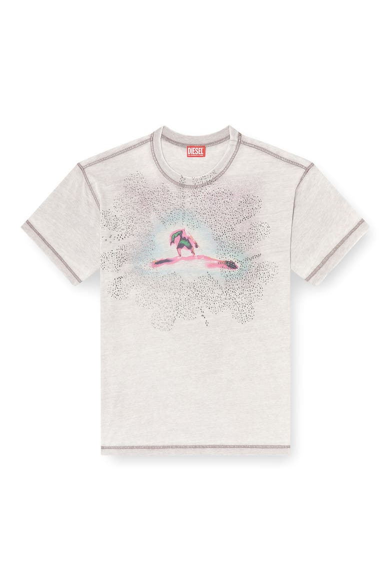 T-Norm Rhinestone Embellished Cotton Graphic T-Shirt, Alternate, color, GREY
