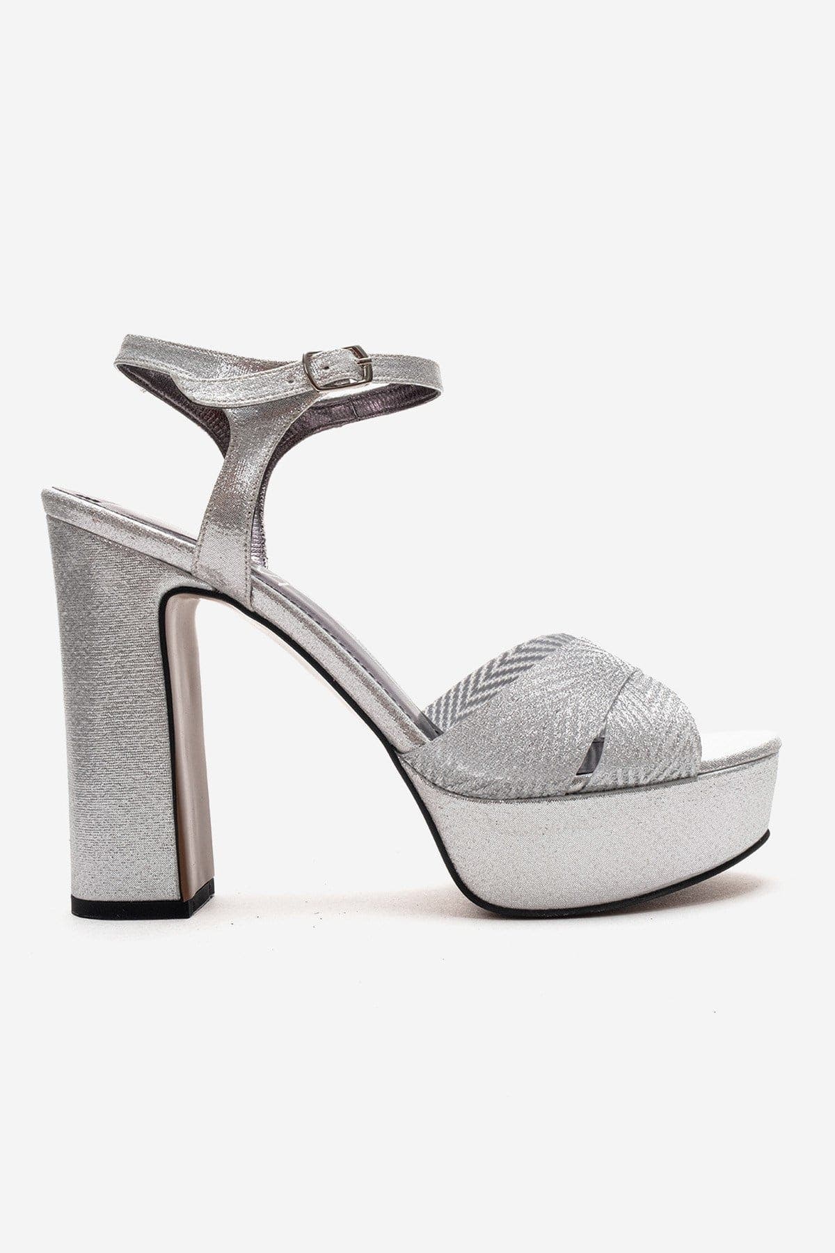 Prologue Shoes Orelion Platform High Heel Sandal, Alternate, color, Silver