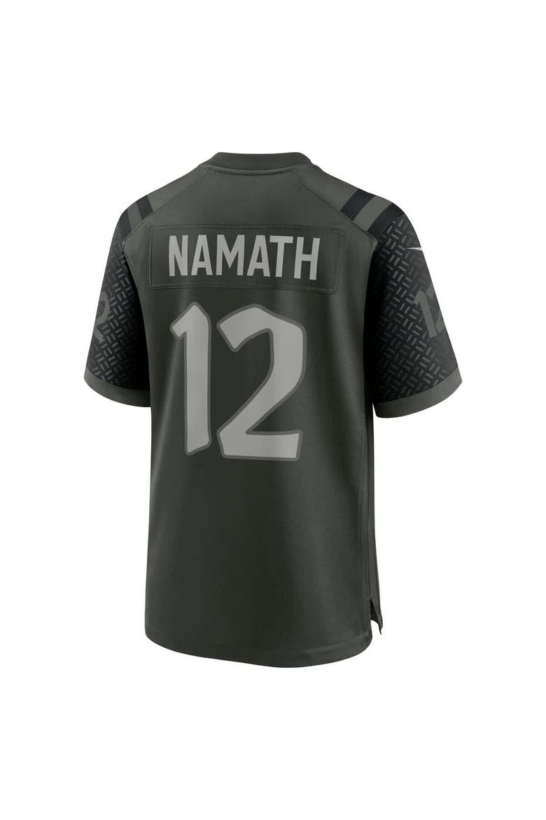 Men's Nike Joe Namath Gotham Green New York Jets 2025 Rivalries Collection Retired Player Game Jersey, Alternate, color, Green