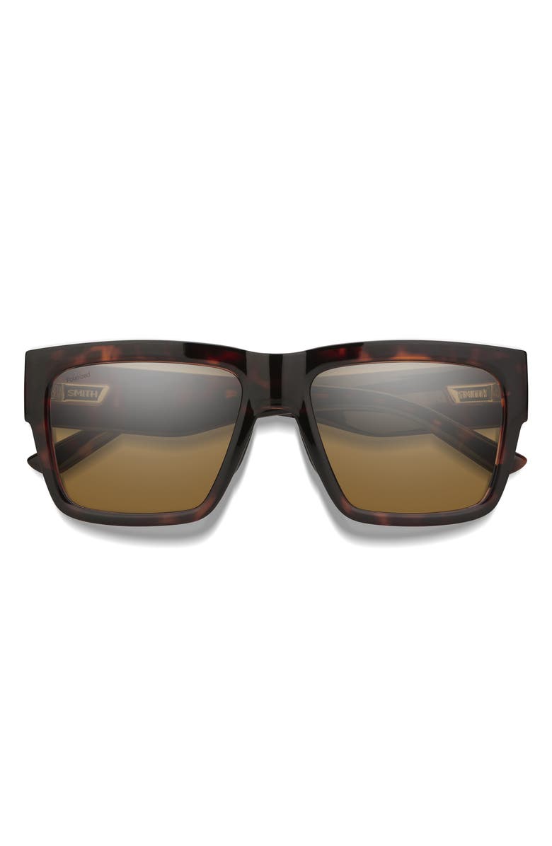 Smith Lineup 58mm ChromaPop<sup>™</sup> Polarized Rectangular Sunglasses, Main, color, Tortoise / Polarized Brown