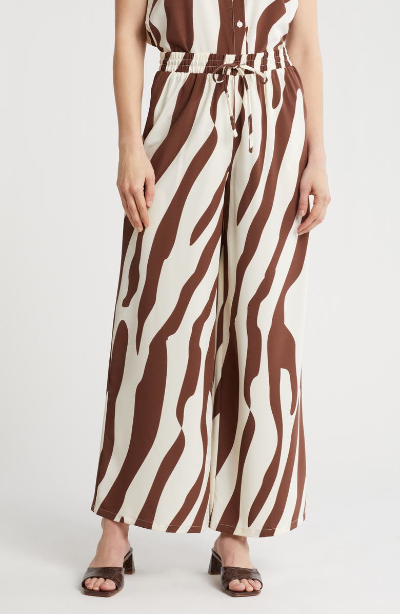 Love By Design Harper Print Wide Leg Pants, Main, color, Harper Zebra